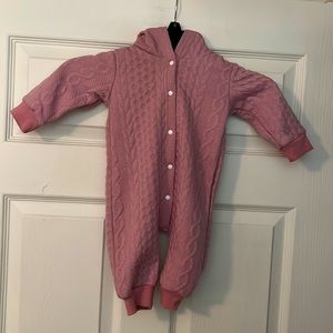 NWOT BABY GIRL HOODED BUNNY EARS SLEEPER : SIZE 9 MONTHS